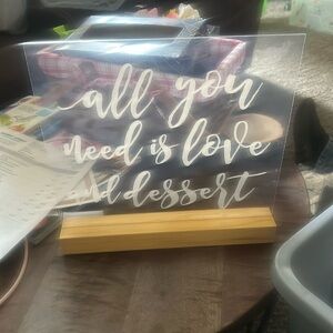 Dessert table sign